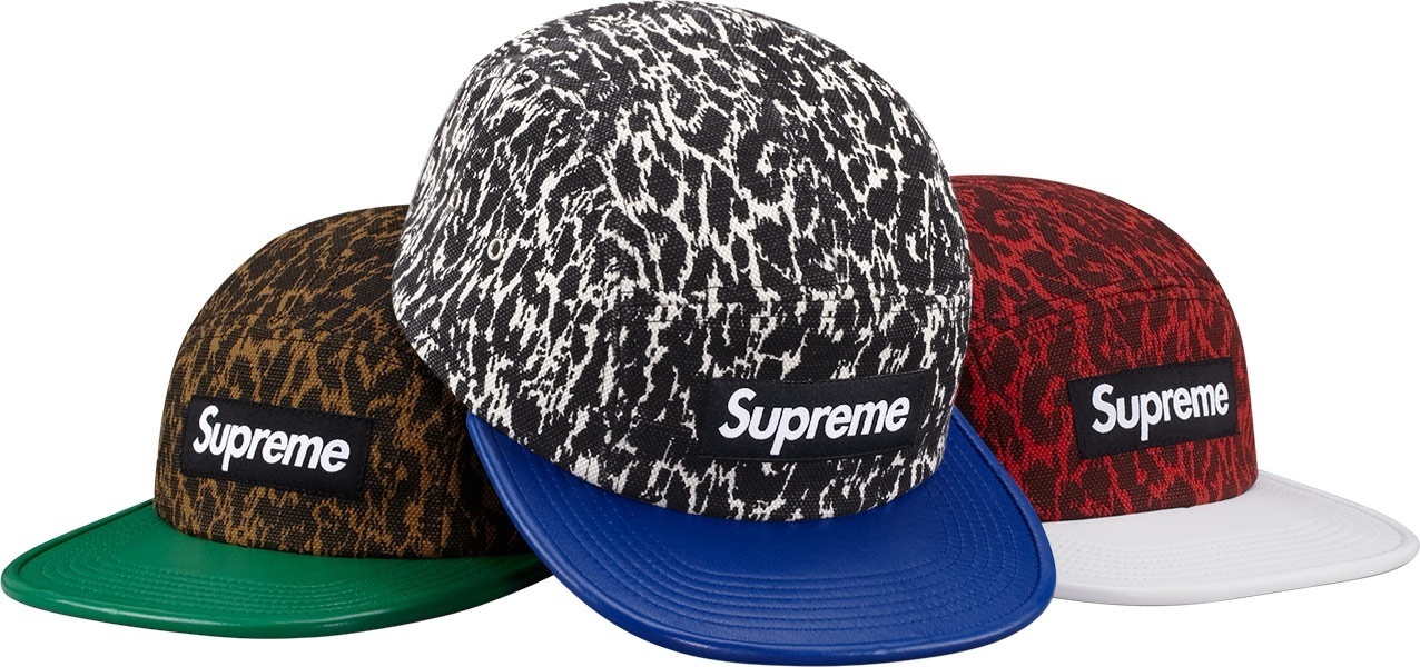 Leopard W/ Leather Visor Camp Cap